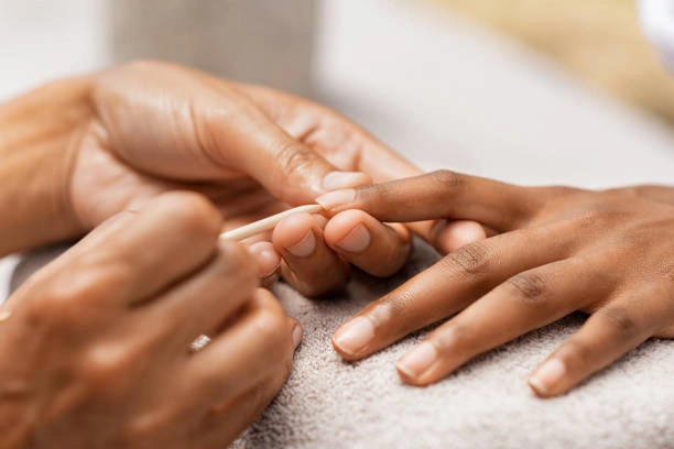 Professional therapeutic manicure and hygienic nail care treatment at Jada Nail Clinic.